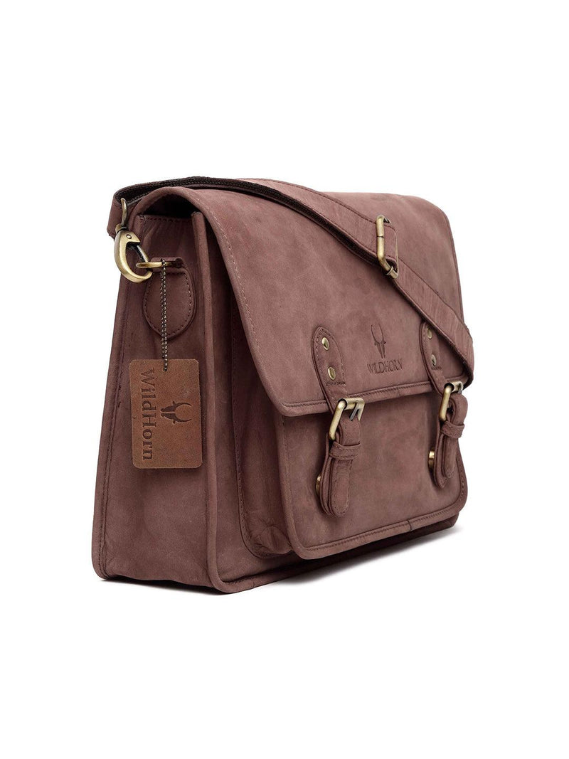 WILDHORN® 100% Genuine Leather Messenger Bag for Men