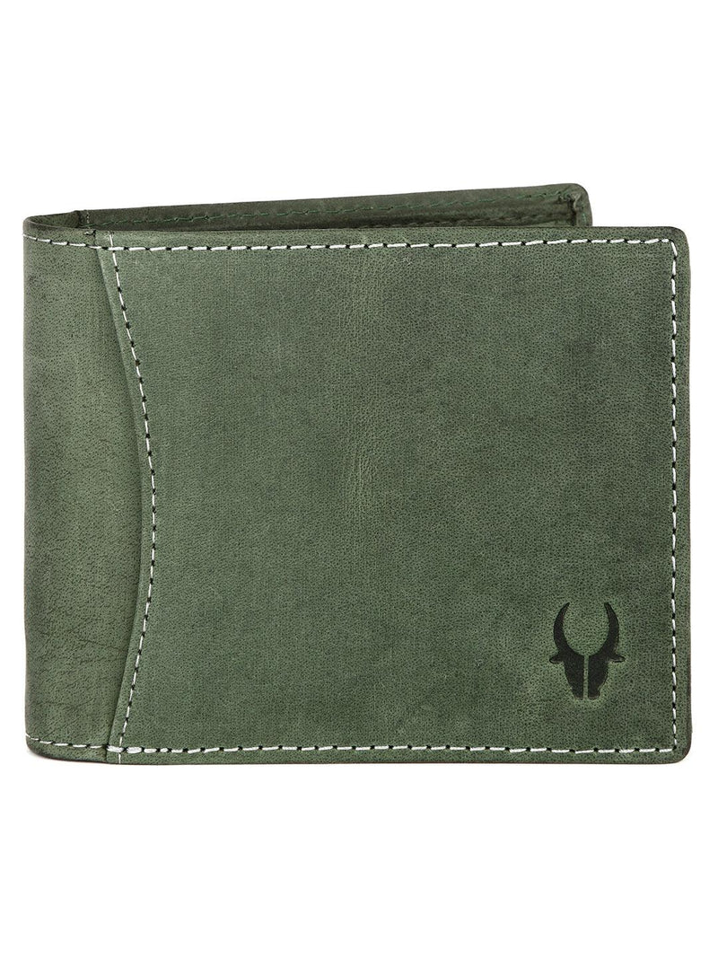 WILDHORN® RFID Protected Genuine High Quality Classic Leather Wallet & Pen Combo for Men