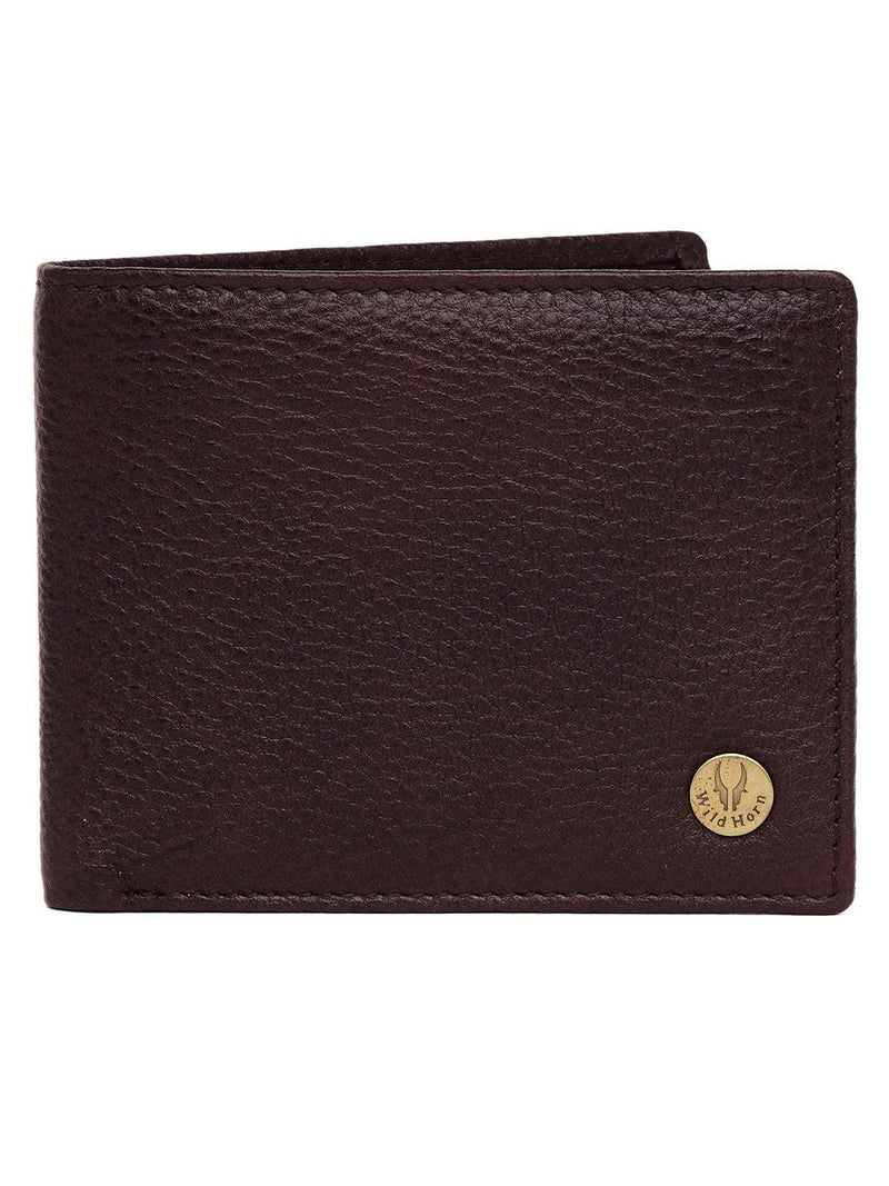 WILDHORN® RFID Protected Genuine High Quality Classic Leather Wallet & Pen Combo for Men