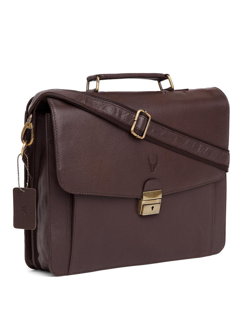 WILDHORN® 100% Genuine Leather Laptop Bag for Men
