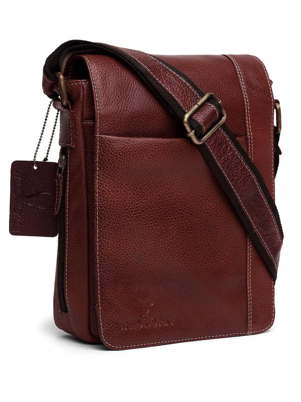 WILDHORN® 100% Genuine Leather Sling Messenger Bag for Men