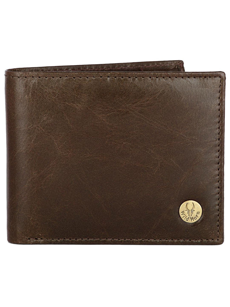 WILDHORN® RFID Protected Genuine High Quality  Leather Wallet, Keychain & Pen Combo for Men