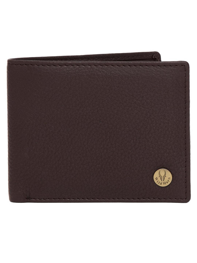WILDHORN® RFID Protected Genuine High Quality Classic Leather Wallet & Pen Combo for Men