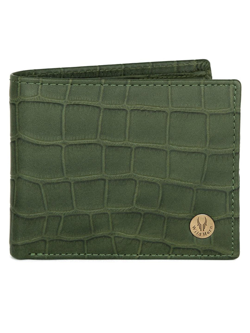 WILDHORN® RFID Protected Genuine High Quality  Leather Wallet, Keychain & Pen Combo for Men