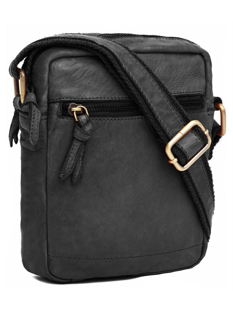 Roll Prog - Milled leather saddlebag for Triumph®