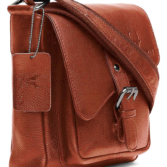 WILDHORN® Original Leather 9 inch Sling Bag for Men I Multipurpose Crossbody Bag I Travel Bag with Adjustable Strap I DIMENSION: L- 8 inch H- 9 inch W- 3 inch - WILDHORN