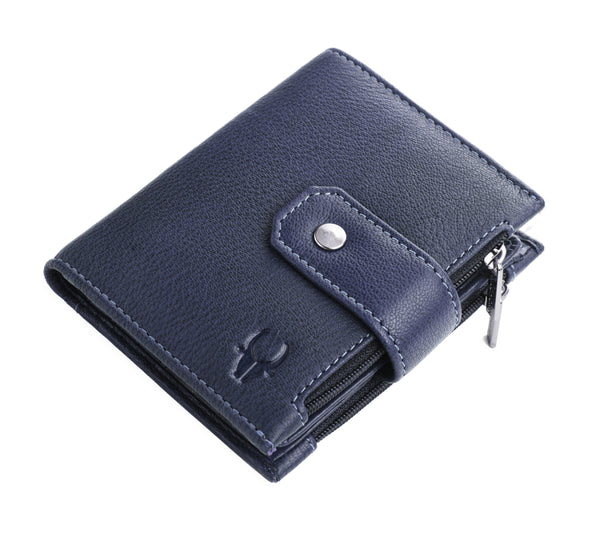 WILDHORN Top Grain Leather Wallet for Men | RFID Blocking | Loop Closure | Ultra Strong Stitching I Zip Compartments with11Card Slots | 1 ID Window