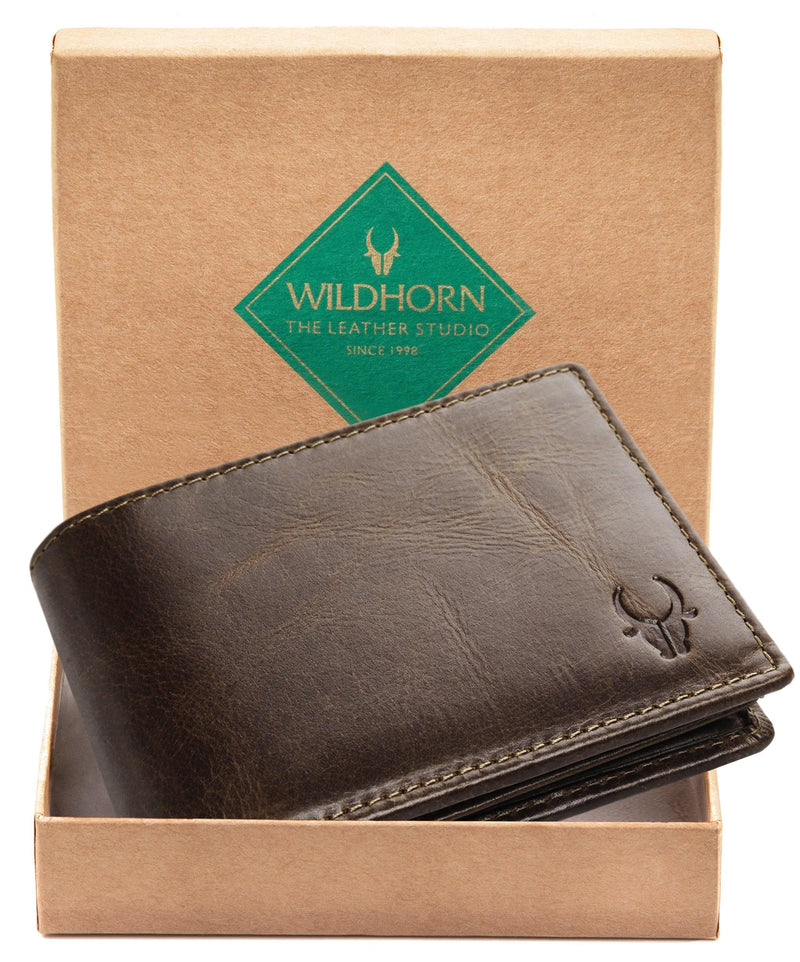 WILDHORN® Premium Top Grain Genuine Leather Wallet for Men - WILDHORN