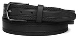 Casual 100% Genuine Leather Mens Leather Belt WHRH523 - BLACK - WILDHORN