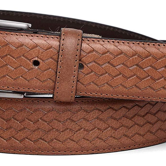 Casual 100% Genuine Leather Mens Leather Belt WHRH525 - TAN - WILDHORN