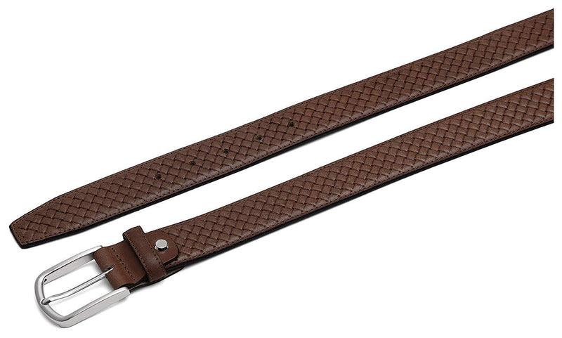 Casual 100% Genuine Leather Mens Leather Belt WHRH523 - BROWN - WILDHORN