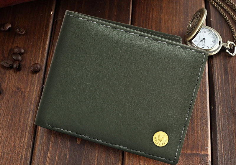 WildHorn® RFID Protected Genuine High Quality Leather Wallet & Pen Combo for Men