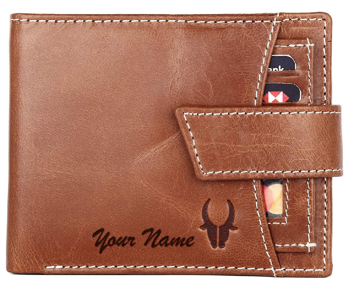 WildHorn® RFID Protected Custom Engraved Personalized High Quality Mens Leather Wallet for Gifting - WILDHORN