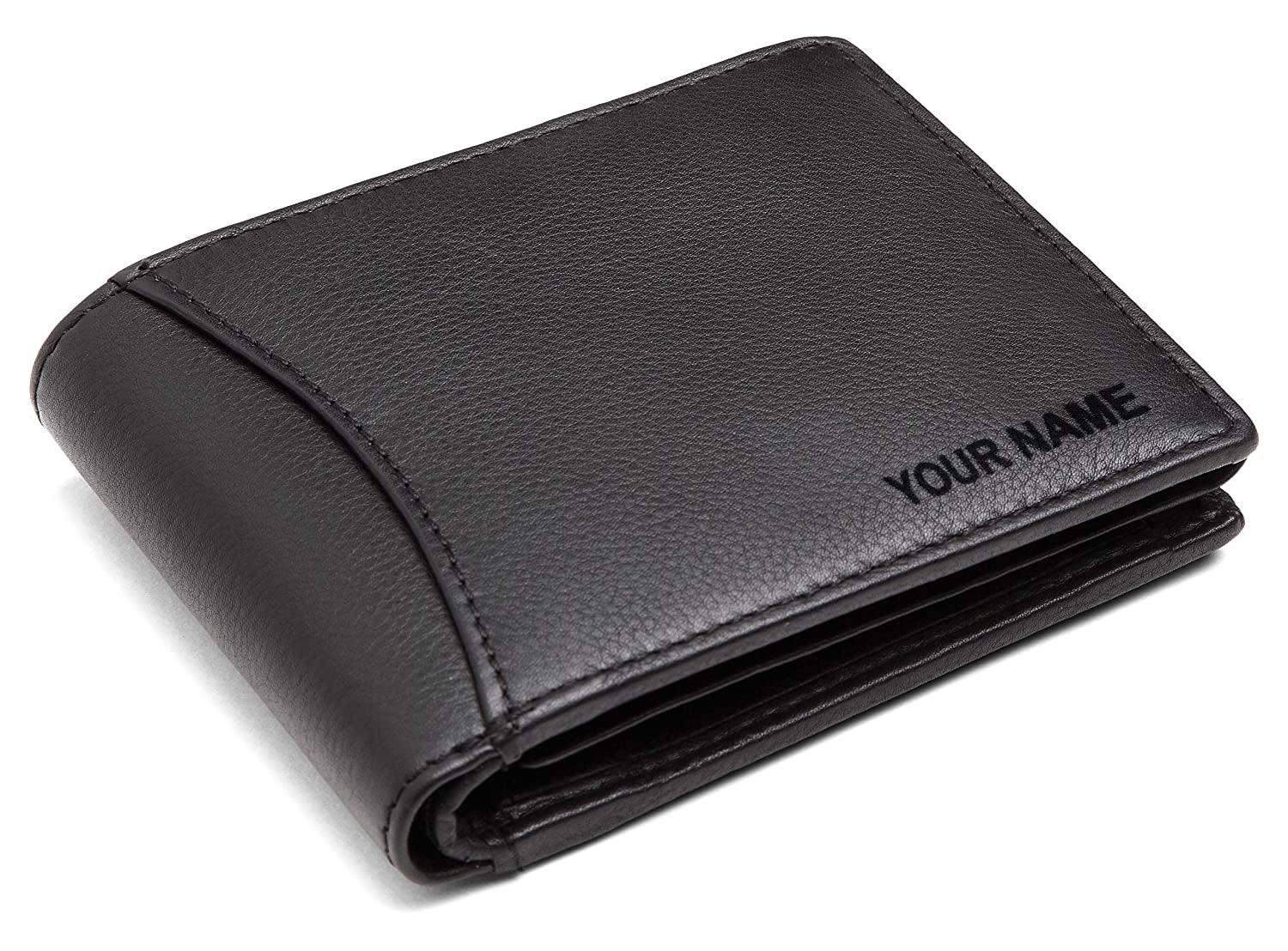 WildHorn® RFID Protected Custom Engraved Personalized High Quality Mens Leather Wallet for Gifting - WILDHORN