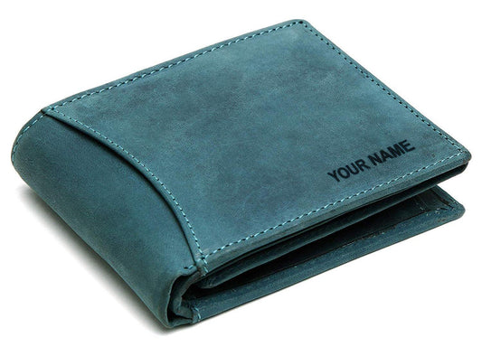 WildHorn® RFID Protected Custom Engraved Personalized High Quality Mens Leather Wallet for Gifting - WILDHORN