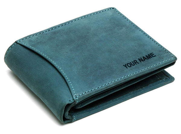 WildHorn® RFID Protected Custom Engraved Personalized High Quality Mens Leather Wallet for Gifting - WILDHORN