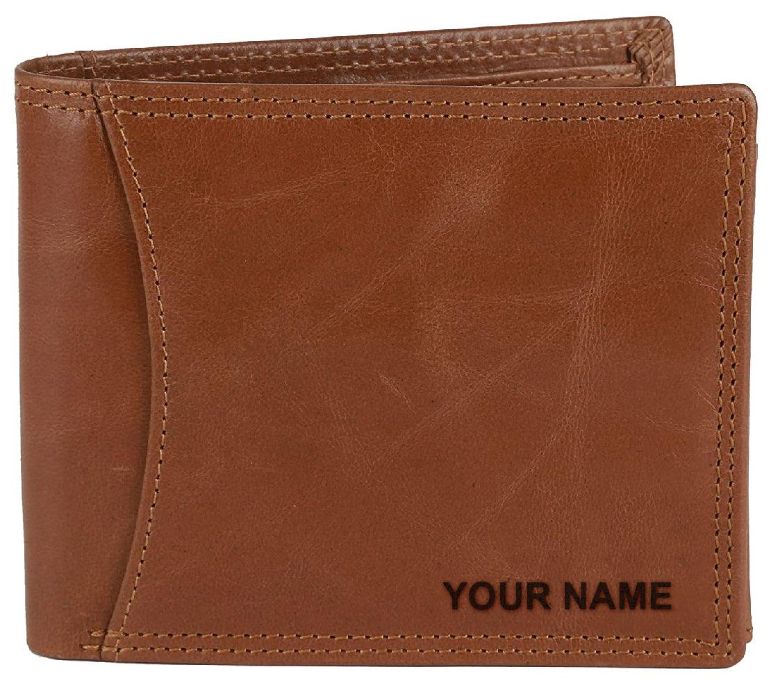 WildHorn® RFID Protected Custom Engraved Personalized High Quality Mens Leather Wallet for Gifting - WILDHORN