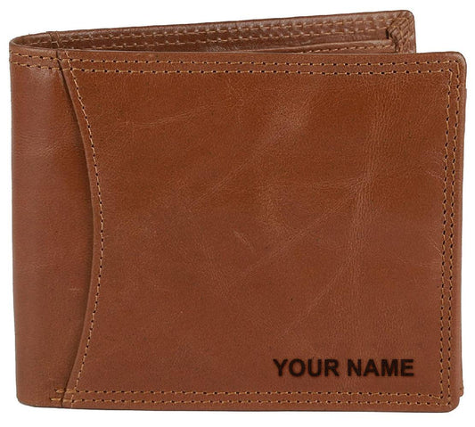 WildHorn® RFID Protected Custom Engraved Personalized High Quality Mens Leather Wallet for Gifting - WILDHORN