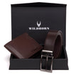 WildHorn® RFID Protected Custom Engraved Personalized High Quality Mens Leather Gift Combo - WILDHORN