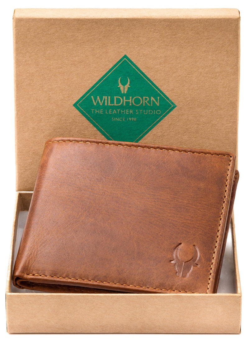 WILDHORN® Premium Top Grain Genuine Leather Wallet for Men - WILDHORN