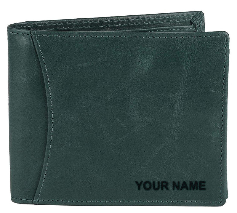 WildHorn® RFID Protected Custom Engraved Personalized High Quality Mens Leather Wallet for Gifting - WILDHORN