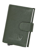 WildHorn® RFID Protected Unisex Genuine Leather Card Holder (Green) - WILDHORN