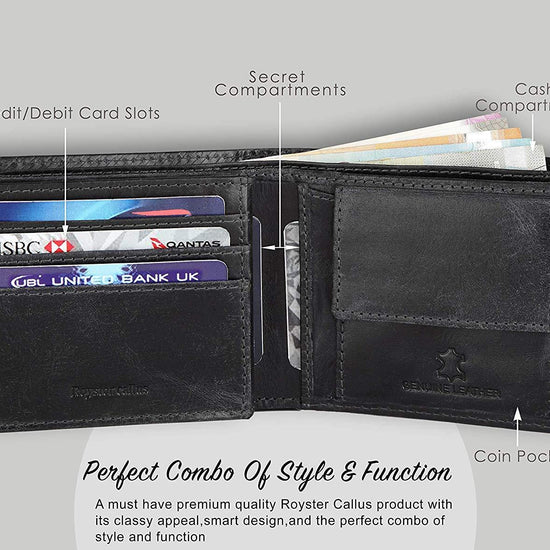 Royster Callus Black Men's Wallet - WILDHORN