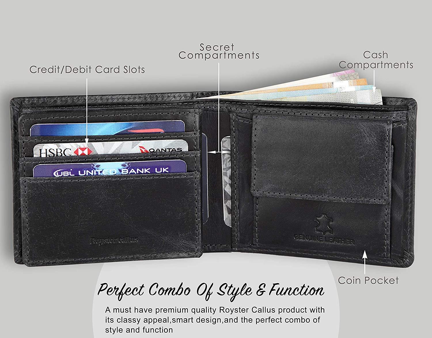 Royster Callus Black Men's Wallet - WILDHORN