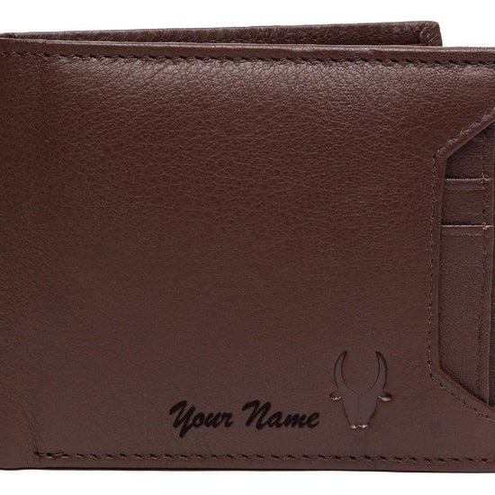 WildHorn® RFID Protected Custom Engraved Personalized High Quality Mens Leather Wallet for Gifting - WILDHORN