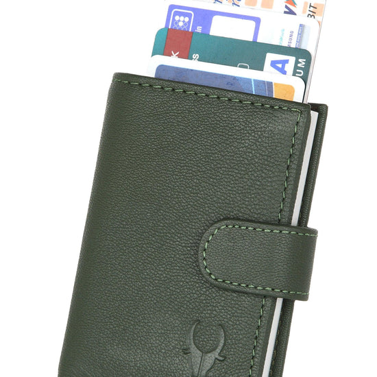 WildHorn® RFID Protected Unisex Genuine Leather Card Holder - WILDHORN