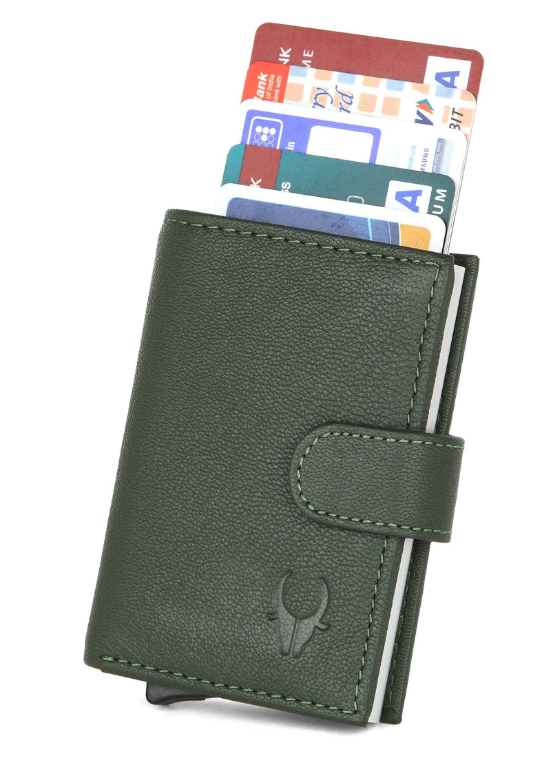 WildHorn® RFID Protected Unisex Genuine Leather Card Holder - WILDHORN
