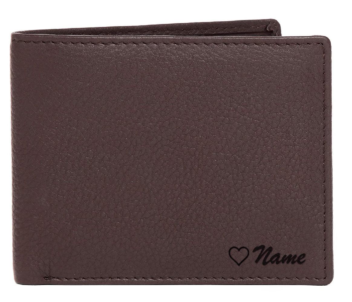 WildHorn® RFID Protected Custom Engraved Personalized High Quality Mens Leather Wallet for Gifting - WILDHORN