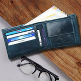 WildHorn® RFID Protected Genuine High Quality Leather Wallet Keychain & Pen Combo for Men - WILDHORN