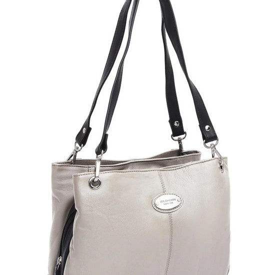 WILDHORN Full Grain Top Handle Satchel Tote Handbags For Girls & Women I Modern & Stylish Leather Shoulder Bag with zipper Closure I Ideal for Travelling, Parties, Weddings & Gifts - WILDHORN
