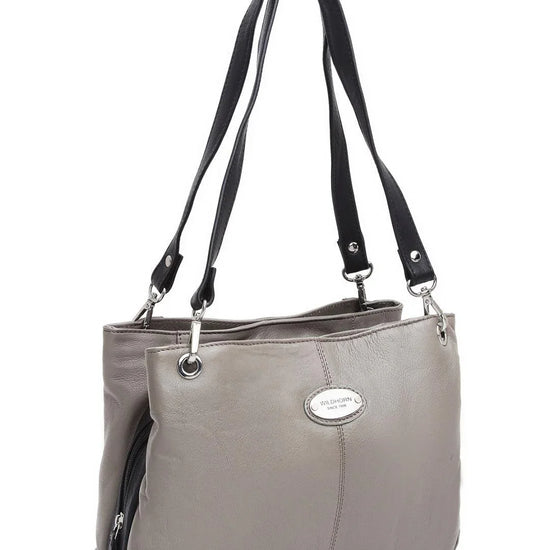 WILDHORN Full Grain Top Handle Satchel Tote Handbags For Girls & Women I Modern & Stylish Leather Shoulder Bag with zipper Closure I Ideal for Travelling, Parties, Weddings & Gifts - WILDHORN