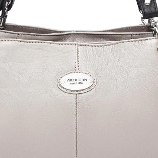 WILDHORN Full Grain Top Handle Satchel Tote Handbags For Girls & Women I Modern & Stylish Leather Shoulder Bag with zipper Closure I Ideal for Travelling, Parties, Weddings & Gifts - WILDHORN