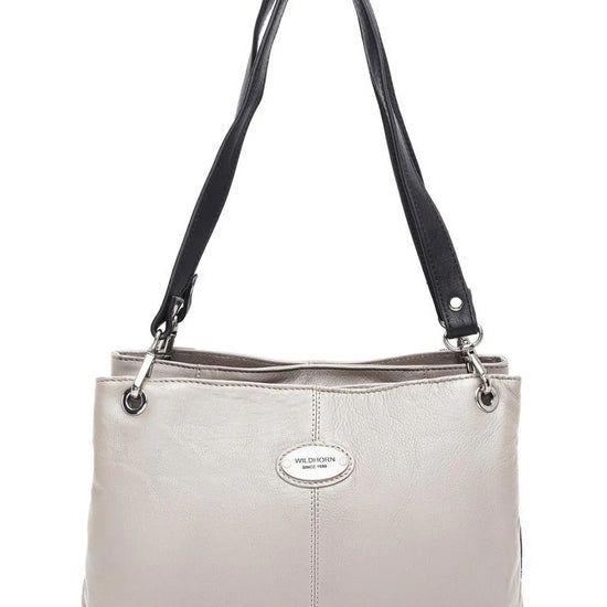 WILDHORN Full Grain Top Handle Satchel Tote Handbags For Girls & Women I Modern & Stylish Leather Shoulder Bag with zipper Closure I Ideal for Travelling, Parties, Weddings & Gifts - WILDHORN