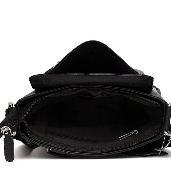 WILDHORN Leather Sling Messenger Bag for Men. DIMENTION : L-8 inch W-3 inch H-9 inch - WILDHORN