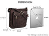 WILDHORN Leather Sling Messenger Bag for Men. DIMENTION : L-8 inch W-3 inch H-9 inch - WILDHORN