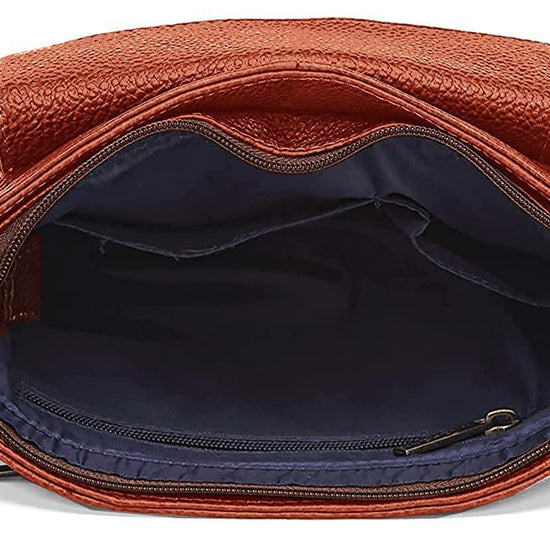 WILDHORN Leather Sling Messenger Bag for Men. DIMENTION : L-8 inch W-3 inch H-9 inch - WILDHORN