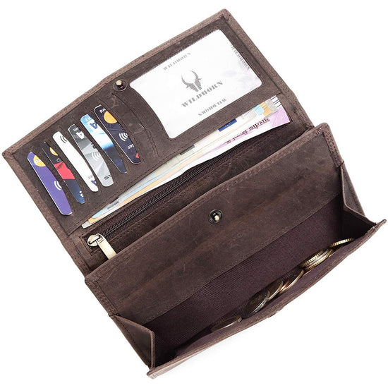 WildHorn Mia RFID PROTECTED Genuine Leather Wallet for Women stylish|Purse for Women/Girls - WILDHORN