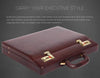 WildHorn® 100% Genuine Leather Premium Briefcase Attache Bag|Office|Meeting (Dimension : 17 x 12.5 x 3 Inch) - WILDHORN