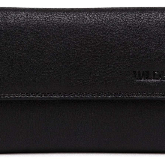 WildHorn® Black Genuine Leather Wallets for Women - WILDHORN
