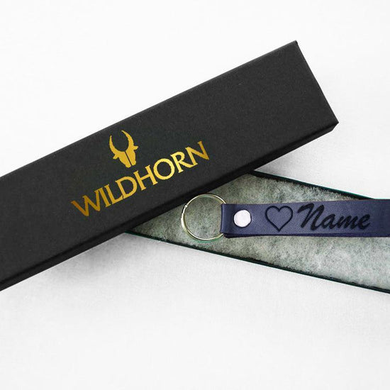 WildHorn®Custom Engraved Personalized High Quality Leather Keychain for Gifting - WILDHORN