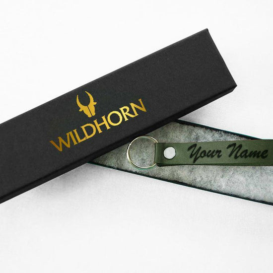 WildHorn®Custom Engraved Personalized High Quality Leather Keychain for Gifting - WILDHORN