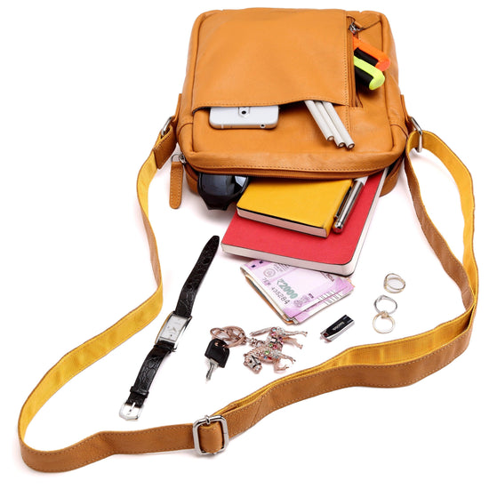 WILDHORN® Genuine Leather Ladies Sling Bag | Crossbody Bag|Shoulder Bag with Adjustable Strap for Girls & Women - WILDHORN