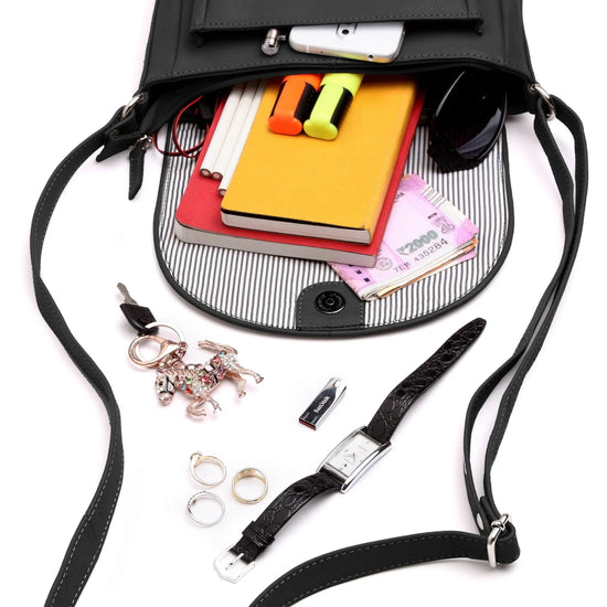 WILDHORN® Genuine Leather Ladies Sling Bag | Crossbody Bag|Shoulder Bag with Adjustable Strap for Girls & Women - WILDHORN