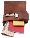 WILDHORN® Leather 8.5 inch Sling Messenger Bag for Men I Multipurpose Crossbody Bag I Travel Bag with Adjustable Strap I Utility Bag I DIMENSION : L-8.5 inch W-0.5 inch H-10.3 inch (Tan Nappa) - WILDHORN