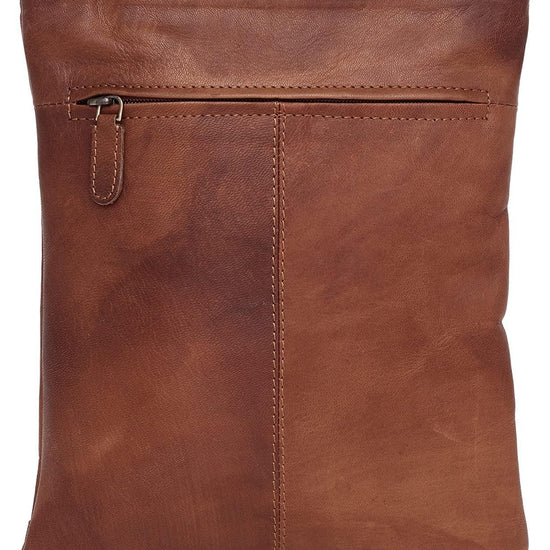 WILDHORN® Leather 8.5 inch Sling Messenger Bag for Men I Multipurpose Crossbody Bag I Travel Bag with Adjustable Strap I Utility Bag I DIMENSION : L-8.5 inch W-0.5 inch H-10.3 inch (Tan Nappa) - WILDHORN