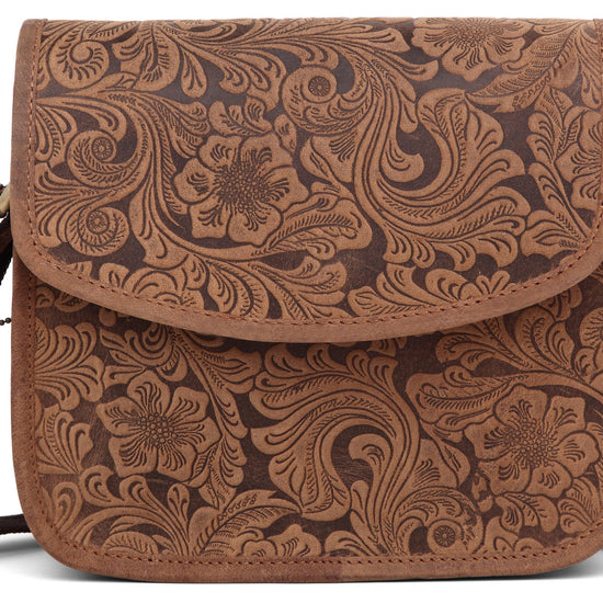 WILDHORN® Leather Crossbody Bag for Women- Small Vintage Crossover Fashion Purse Long Over the Shoulder Sling For Everyday - WILDHORN